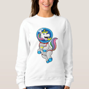 Moletom Unicórnio como astronauta no espaço