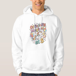 Moletom Unicórnio Oficialmente Mágico em 5 Design de Fundo