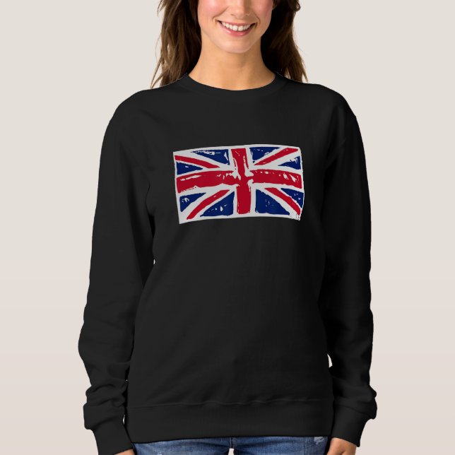 MOLETOM UNION JACK BRITIAN FLAG STAMP GRAPHIC (Frente)