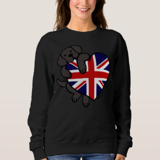 Moletom Union Jack British Heart Black Labrador