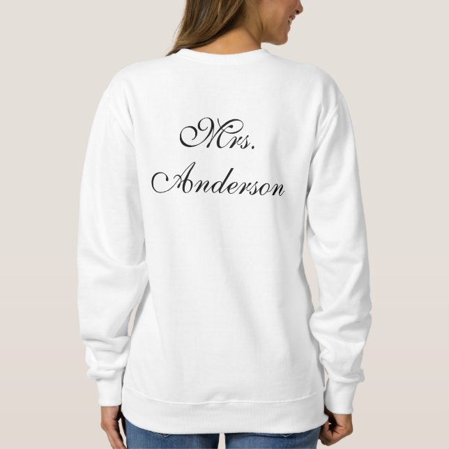Moletom Unique Name Printed Casual Sweatshirt Style (Verso)