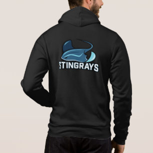 Moletom Unisex Cheio-Zip Hoodie (Stingrays Back)