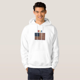 Moletom Unisex USA American Flag Retro 