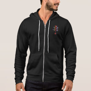 Moletom Unisex Zip-Up Hoodie com sapling do orgulho SR