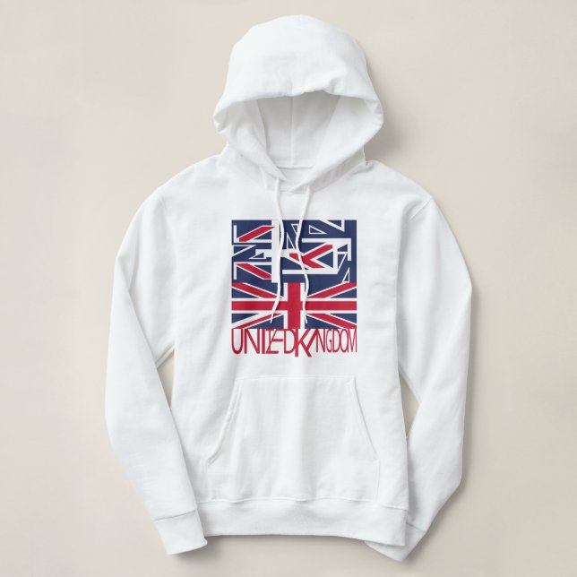 Moletom United Kingdom UK flag BY MASANSER PIXELAT (Frente do Design)