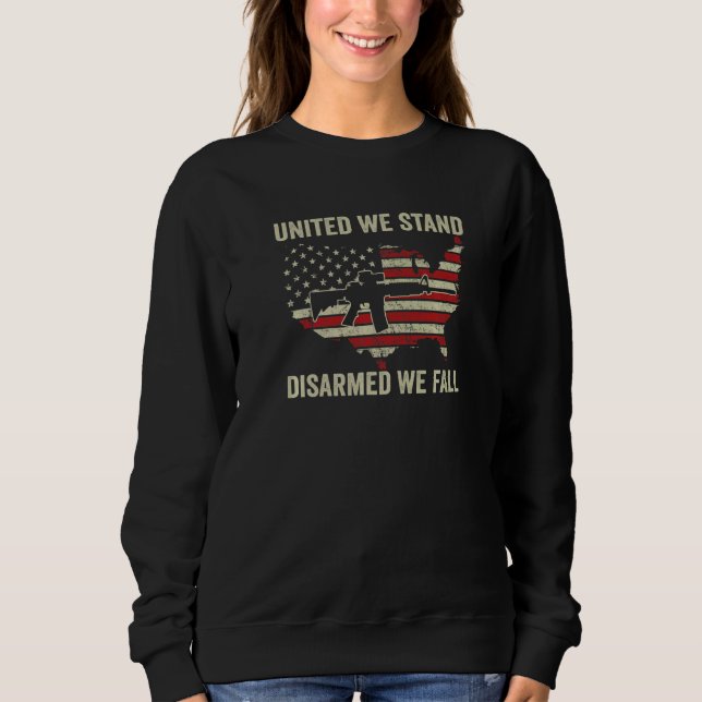 Moletom United We Stand Disarmed We Fall  Pro Guns AR15 US (Frente)