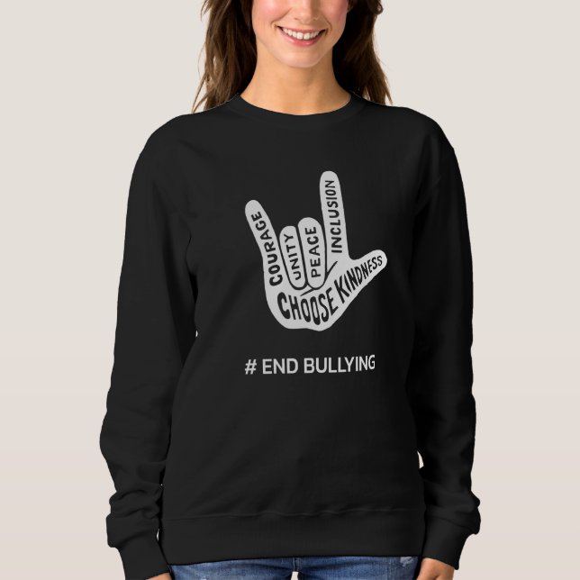 Moletom Unity Day 2022, Anti-Bullying Sinal de Amor Termin (Frente)