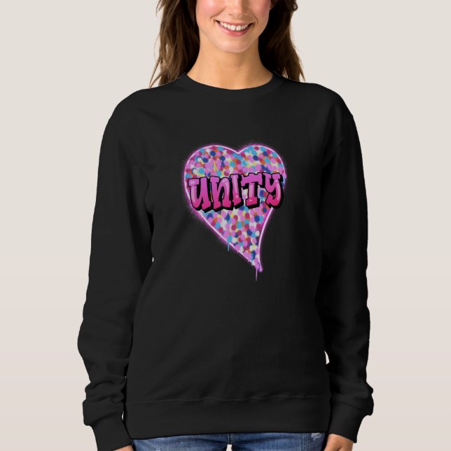 Moletom Unity Heart Graphic Design for Valentine's Day Lov (Frente)