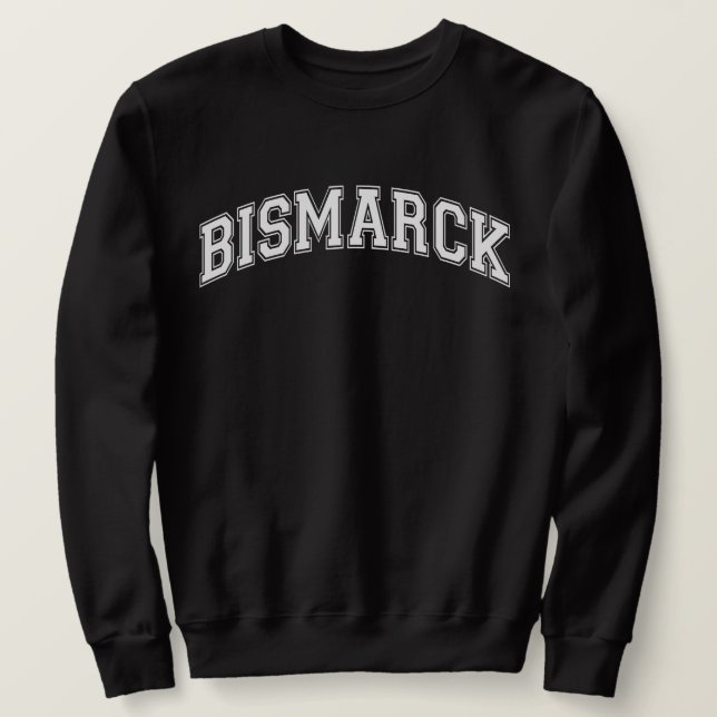 Moletom Universidade BISMARCK, Faculdade de Sweater Style (Frente do Design)