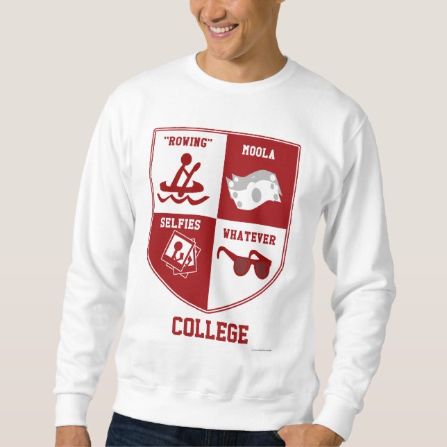 Moletom Universidade Crest Parody College Design (Frente)