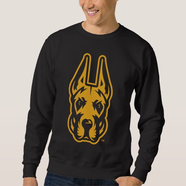 Moletom Universidade de Albany Great Dane Mascot Head (Frente)