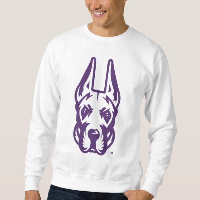 Moletom Universidade de Albany Great Dane Mascot Head (Frente)