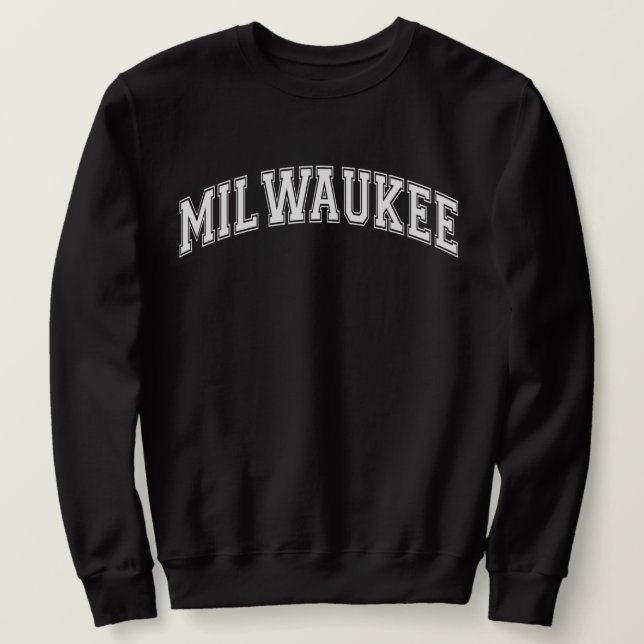 Moletom Universidade de MILWAUKEE, Faculdade de Sweater (Frente do Design)
