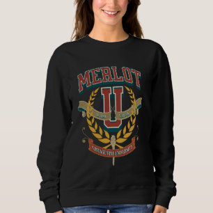 Moletom Universidade Merlot Preppy College Wine Tas