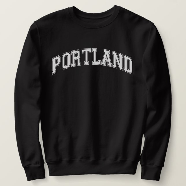 Moletom Universidade PORTLAND — Escola Americana de Sweate (Frente do Design)