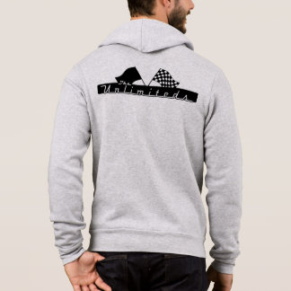 Moletom Unlimiteds zip capuz bandeiras cruzadas
