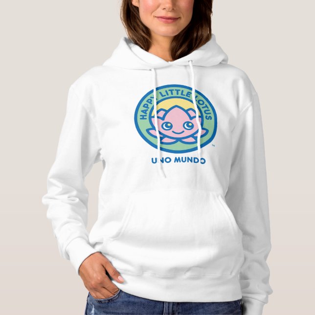 Moletom UNO MUNDO Hoodie, feliz pequeno Lotus HLL_02 (Frente)