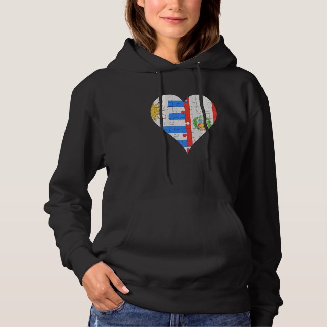 Moletom Uraguyan Flag Heart (Frente)