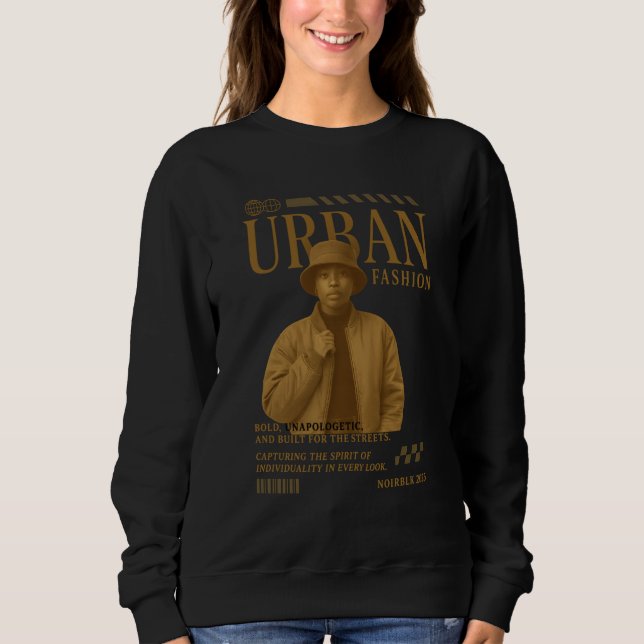 Moletom Urban Streetwear Poster – Bold Black Woman T-Shirt (Frente)