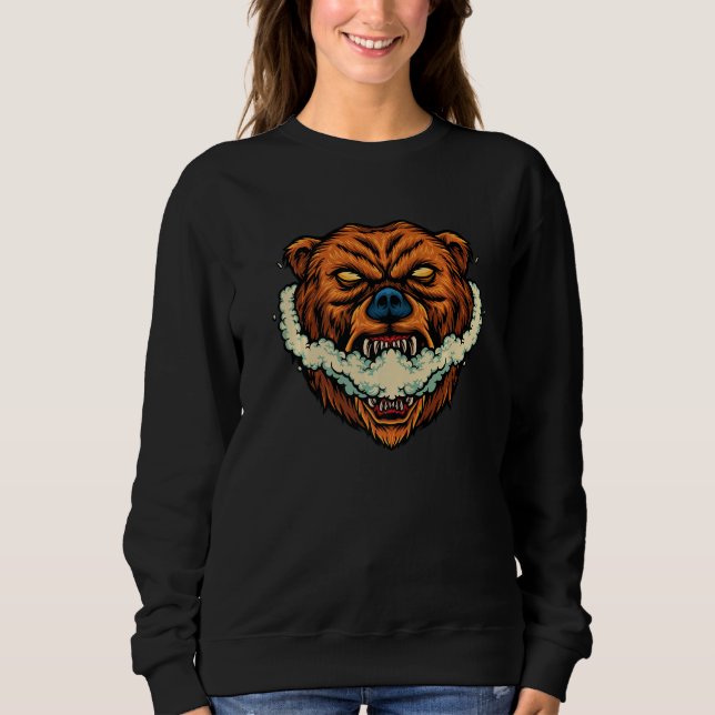 Moletom Urso com Vape Cloud Grizzly Mean Woods Tee (Frente)