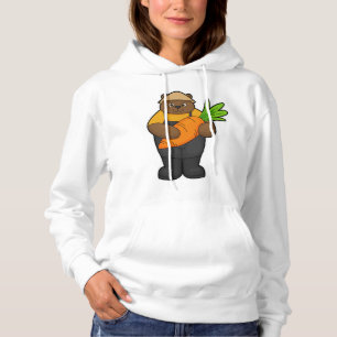 Moletom Urso como Agricultor com Cenoura