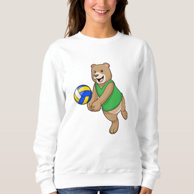 Moletom Urso como jogador de voleibol (Frente)
