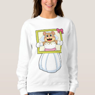 Moletom Urso como Noiva com Vestido de Noiva e Moldura de