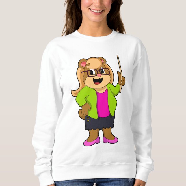 Moletom Urso como Professor com Óculos (Frente)