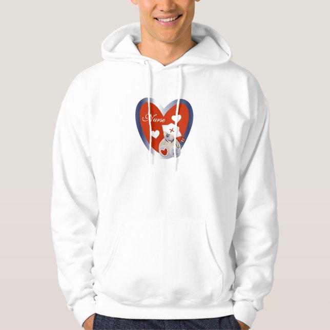 Moletom Urso da enfermeira com t-shirt e presentes do (Frente)