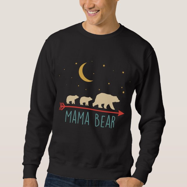 Moletom Urso da mamãe retrô com 2 cubos (Frente)