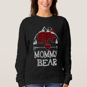 Moletom Urso da Mamãe Vermelha Correspondendo à Família Pa