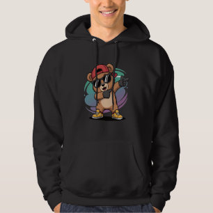 Moletom Urso Dabbing com Boné e Óculos de Sol Dab Dabbing