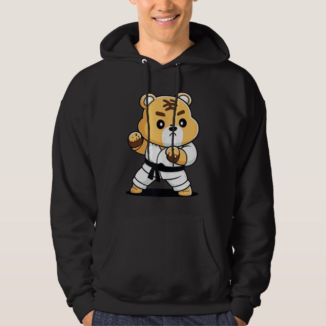 Moletom Urso de Karatê em Keikogi  Urso Karateca Japonês T (Frente)