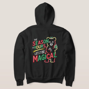 Moletom Urso de Natal Mágico Neon aconchegante de inverno