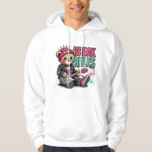 Moletom Urso de Pelúcia Quebra Regras (Frente)