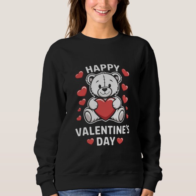 Moletom Urso do Dia dos Namorados vday  (Frente)