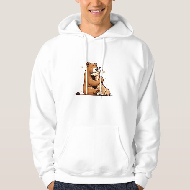 Moletom Urso E Girafa No Amor. (Frente)