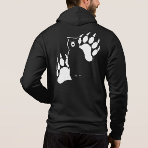 Moletom Urso-grizzle e pegadas Design Gráfico