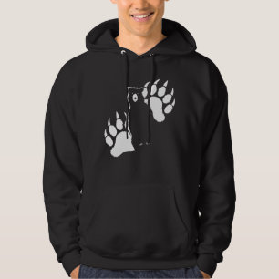 Moletom Urso-grizzle e pegadas Design Gráfico
