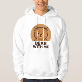 Moletom Urso kawaii de inverno com cachecol