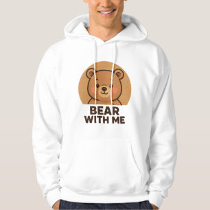 Moletom Urso kawaii de inverno com cachecol
