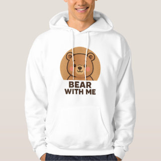Moletom Urso kawaii de inverno com cachecol