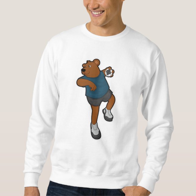 Moletom Urso no Jogador de Andebol com o Handball (Frente)