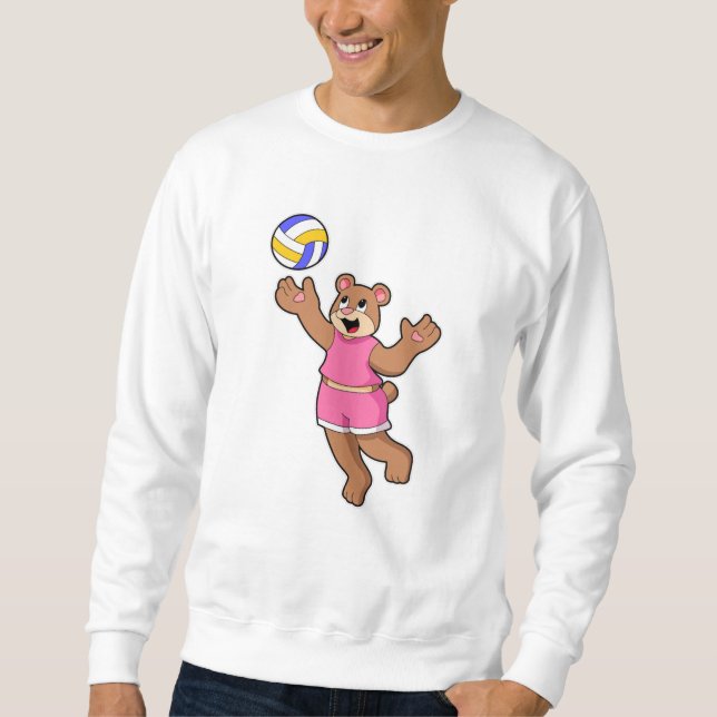 Moletom Urso nos Esportes de Voleibol (Frente)