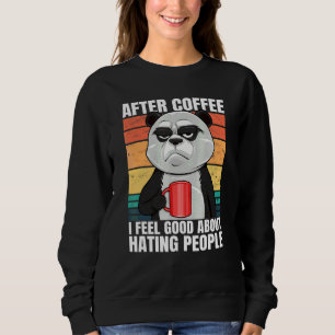 Moletom Urso Panda Depois do Café Eu Me Sinto Bem em Odiar