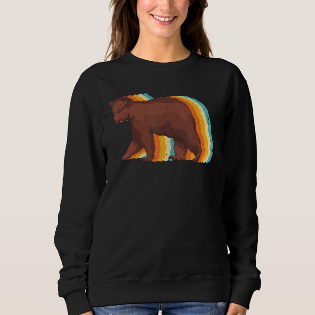 Moletom Urso Pardo Animal da Floresta Retro (Frente)