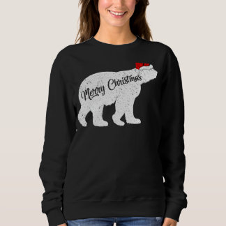 Moletom Urso Polar Amante de os animais Xmas Santa Hat Urs