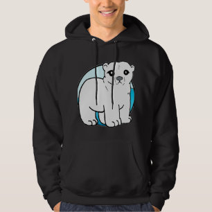 Moletom Urso Polar de Cartoon Bonito para Amantes de os an