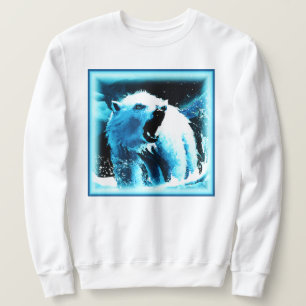 Moletom "Urso Polar Irritado" - Pintura Bonita. Comprar Ag