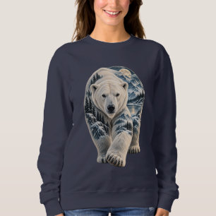 Moletom Urso Polar Montanha ao Luar Inverno Deserto
